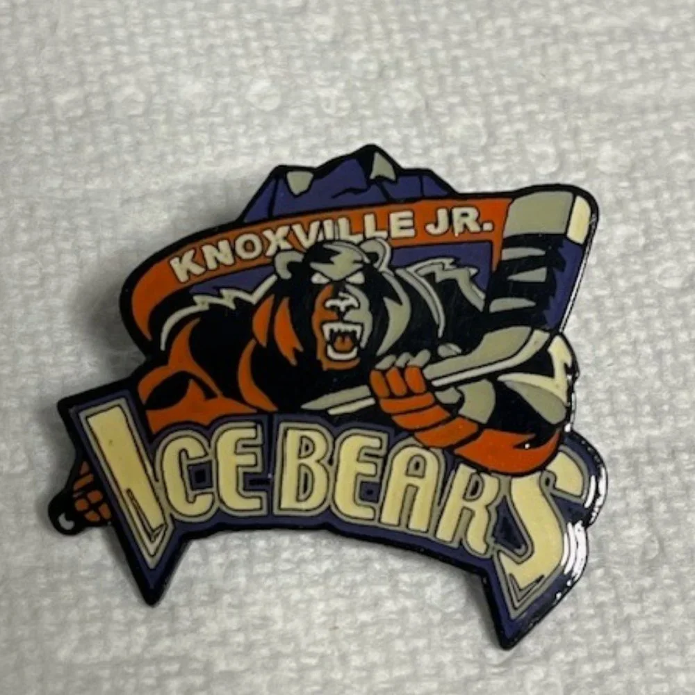 NEW Knoxville JR Icebears Youth Hockey Lapel Hat Pin Pinback 1.5